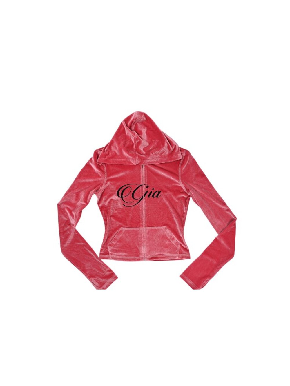 I.AM.GIA Blare Velour Pocket Hoodie in Pink